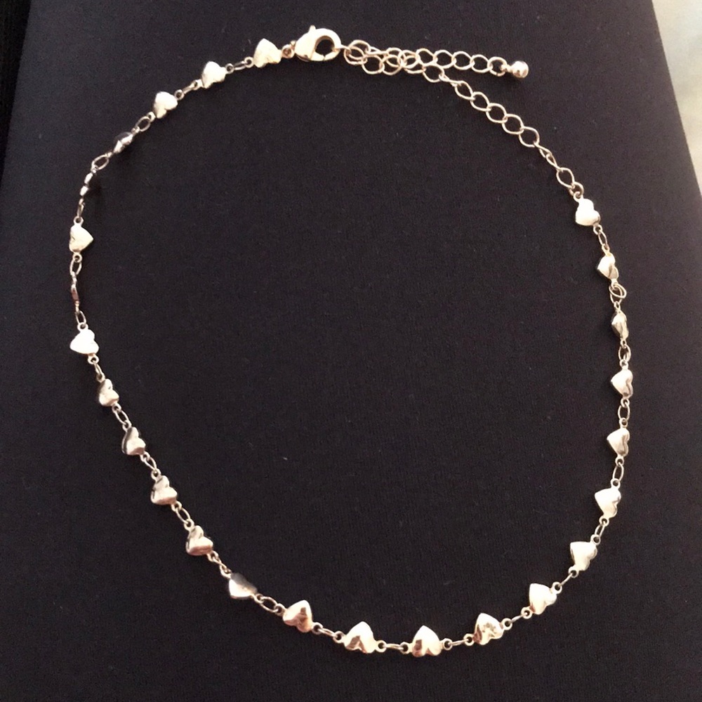 Rose Gold Heart Choker Necklace